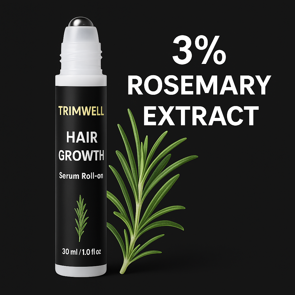 Trimwell Rosemary Hair Growth Serum with Rollerball Applicator